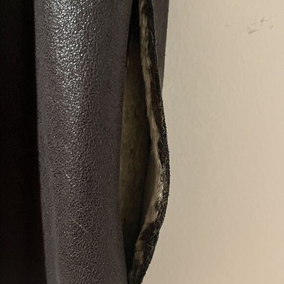 Marc New York Andrew Marc Dark Brown Faux Fur & Suede Festival Vest Womens M - Picture 5 of 9